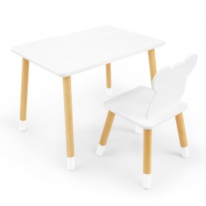 Детский комплект стол и стул «Мишка» Rolti Baby (белый/береза, массив березы/мдф) в Надыме - nadym.mebel24.online | фото