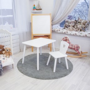 Детский комплект стол и стул «Звезда» Rolti Baby (белый/белый, массив березы/мдф) в Надыме - nadym.mebel24.online | фото 2