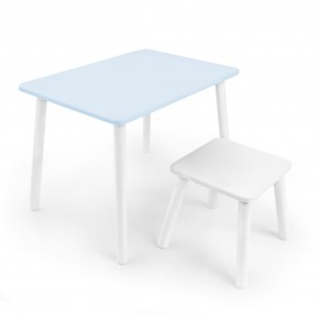 Детский комплект стол и табурет Rolti Baby (голубая столешница/белое сиденье/белые ножки) в Надыме - nadym.mebel24.online | фото 1