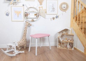 Детский стол Rolti Baby «Облачко»  (розовый/белый, массив березы/мдф) в Надыме - nadym.mebel24.online | фото