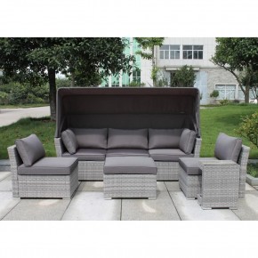 Диван-трансформер из искусственного ротанга AFM-320G Grey в Надыме - nadym.mebel24.online | фото 2