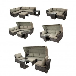 Диван-трансформер из искусственного ротанга AFM-320G Grey в Надыме - nadym.mebel24.online | фото 3