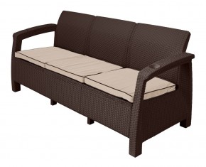 Диван Yalta Premium Sofa 3 Set (Ялта) шоколадный (+подушки под спину) в Надыме - nadym.mebel24.online | фото
