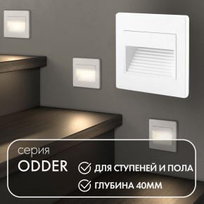 DK3050-WH Светильник встраиваемый в стену, IP 20, LED 3000, 1 Вт, белый, пластик в Надыме - nadym.mebel24.online | фото 5