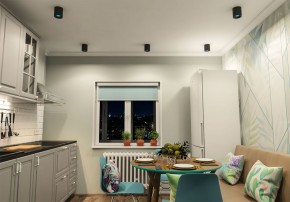 DK3090-BK+CY Светильник накладной IP 20, 10 Вт, GU5.3, LED, черный/голубой, пластик в Надыме - nadym.mebel24.online | фото 2