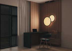 DK6606-BK Подвесной вертикальный светильник Veil со светодиодом H1700 d600 220V 48W 3000-6000K IP20 черный алюминий в Надыме - nadym.mebel24.online | фото 5