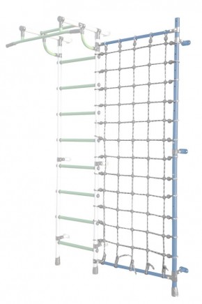 Дополнительная стойка к пристенному ДСК Pastel с сеткой для лазания, цв. голубой в Надыме - nadym.mebel24.online | фото