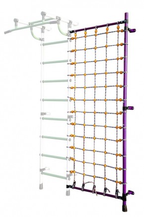 Дополнительная стойка к пристенному ДСК с сеткой для лазания, цв. фиолетовый в Надыме - nadym.mebel24.online | фото