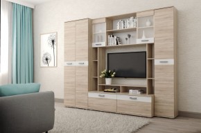 Гостиная Белла (Дуб Сонома/Белый глянец) в Надыме - nadym.mebel24.online | фото 1