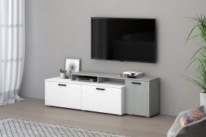 Гостиная Эльза (модульная) Бетонный Камень/Белый в Надыме - nadym.mebel24.online | фото 2