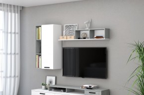 Гостиная Эльза (модульная) Бетонный Камень/Белый в Надыме - nadym.mebel24.online | фото 5