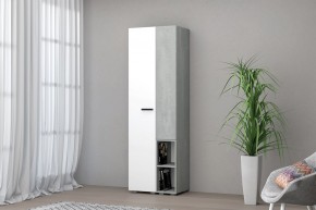 Гостиная Эльза (модульная) Бетонный Камень/Белый в Надыме - nadym.mebel24.online | фото 8