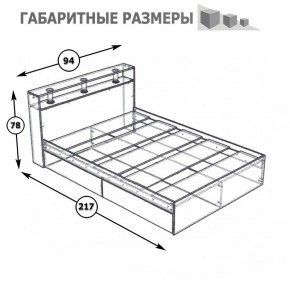 Камелия Кровать 0900, цвет белый, ШхГхВ 93,5х217х78,2 см., сп.м. 900х2000 мм., без матраса, основание есть в Надыме - nadym.mebel24.online | фото 5