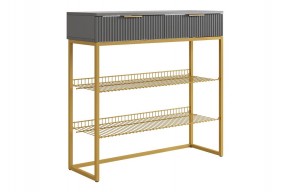 КЛАССНАЯ 1 Обувница (графит/графит матовый/золото​​​​​​​) в Надыме - nadym.mebel24.online | фото