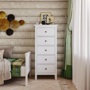 Комод 05 Кантри белый с пятью ящиками в Надыме - nadym.mebel24.online | фото 4