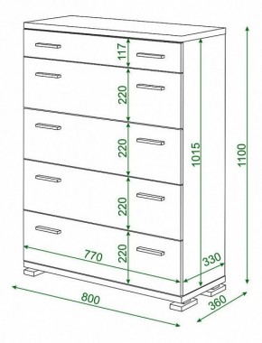 Комод Домино КМ-1 в Надыме - nadym.mebel24.online | фото 3