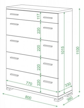 Комод Домино нельсон КМ-1 в Надыме - nadym.mebel24.online | фото 2