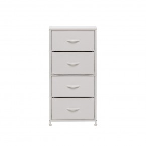 Комод Leset Линкс 4 ящ. (к/з), Каркас Белый, ящики Белые в Надыме - nadym.mebel24.online | фото 1