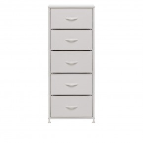 Комод Leset Линкс 5 ящ. (к/з), Каркас Белый, ящики Белые в Надыме - nadym.mebel24.online | фото 1