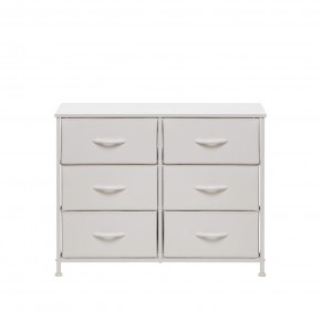 Комод Leset Линкс 6 ящ. (к/з), Каркас Белый, ящики Белые в Надыме - nadym.mebel24.online | фото 1