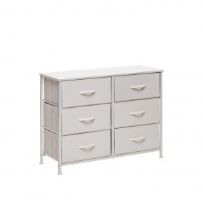 Комод Leset Линкс 6 ящ. (к/з), Каркас Белый, ящики Белые в Надыме - nadym.mebel24.online | фото 3