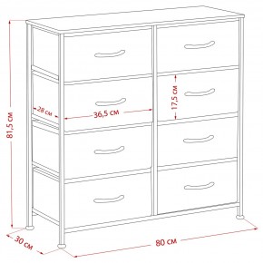 Комод Leset Линкс 8 ящ. (к/з), Каркас Белый, ящики Белые в Надыме - nadym.mebel24.online | фото 8