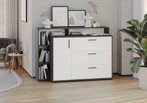 Комод с дверкой и тремя ящиками (графит/белый) в Надыме - nadym.mebel24.online | фото 3