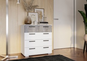 Комод Стандарт-5 NEW (белый/цемент светлый) в Надыме - nadym.mebel24.online | фото 3