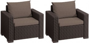 Комплект кресел Калифорния (California chair) коричневые в Надыме - nadym.mebel24.online | фото 2
