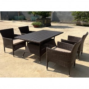 Комплект мебели из иск. ротанга AM-196B/T196 Brown 4Pcs (4+1) в Надыме - nadym.mebel24.online | фото 3