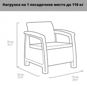 Комплект мебели Корфу Рест (Corfu Rest - without table) коричневый в Надыме - nadym.mebel24.online | фото 3