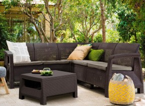 Комплект мебели угловой Корфу Релакс Сет (CORFU II RELAX SET) коричневый в Надыме - nadym.mebel24.online | фото 1