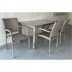 Комплект плетеной мебели T256C/Y376C-W85 Latte (4+1) + подушки на стульях в Надыме - nadym.mebel24.online | фото 2