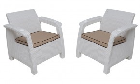 Комплект уличной мебели Yalta Premium Terrace Set (Ялта) белый (+подушки под спину) в Надыме - nadym.mebel24.online | фото 4