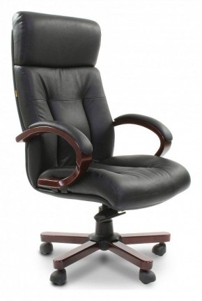 Кресло для руководителя Chairman 421 черный/орех темный, черный в Надыме - nadym.mebel24.online | фото 1