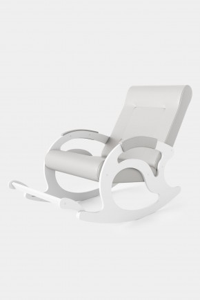 Кресло-качалка Тироль 12-К-КР (экокожа/белые) КРЕМ в Надыме - nadym.mebel24.online | фото 2