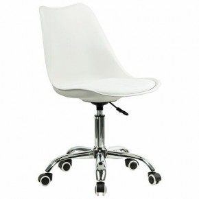 Кресло стул BRABIX "Eames MG-310 CH", хром, пластик белый, экокожа белая, 532923 в Надыме - nadym.mebel24.online | фото 2