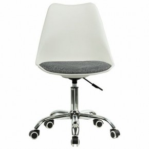 Кресло стул BRABIX "Eames MG-310 CH", хром, пластик белый, ткань серая, 532924 в Надыме - nadym.mebel24.online | фото 1