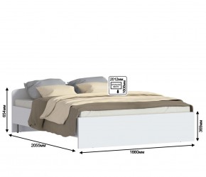 Кровать (1600) Кито СБ-2301 БЕЗ основания (Белый) в Надыме - nadym.mebel24.online | фото 4