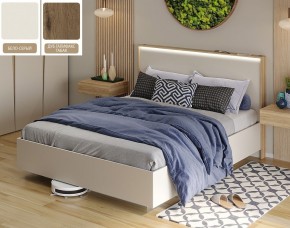 Кровать (Бело-серый U775 ST9/Дуб Галифакс Табак) 1400 в Надыме - nadym.mebel24.online | фото