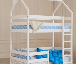 Кровать-домик двухъярусная 80*160 Белый в Надыме - nadym.mebel24.online | фото 6