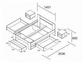 Кровать полутораспальная Стелла 140 СТЛ.132.07М в Надыме - nadym.mebel24.online | фото 2