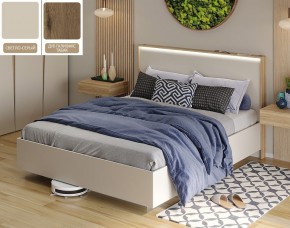 Кровать (Светло-серый U750 ST9/Дуб Галифакс Табак) 1400 в Надыме - nadym.mebel24.online | фото
