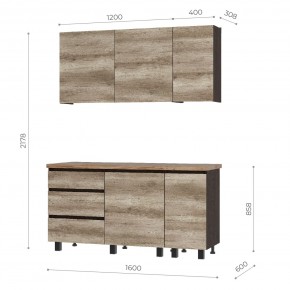 Кухня Энигма 1.6 м (венге/дуб каньон) в Надыме - nadym.mebel24.online | фото 5