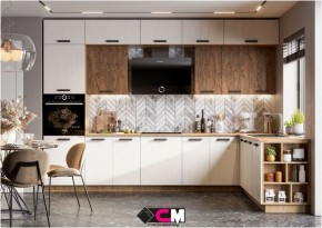 Кухня угловая Пасаденна шелковый камень/ржавый камень в Надыме - nadym.mebel24.online | фото 1