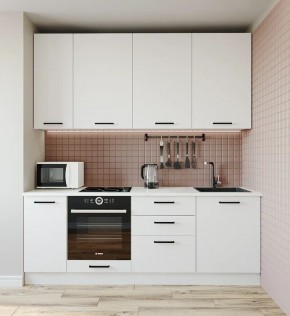 Кухонный гарнитур Белый Глянец 2200 h950 (Стол. 26мм) в Надыме - nadym.mebel24.online | фото