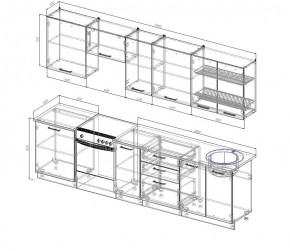 Кухонный гарнитур Бланка 3000 (Стол. 26мм) в Надыме - nadym.mebel24.online | фото 2