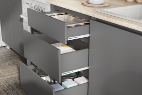 Кухонный гарнитур ДЕНВЕР (1600) Графит серый/Дуб Сонома в Надыме - nadym.mebel24.online | фото 5