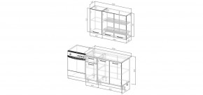 Кухонный гарнитур Каппучино 1200 (Стол. 38мм) в Надыме - nadym.mebel24.online | фото 2