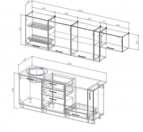 Кухонный гарнитур Лада 2550 (Стол. 38мм) в Надыме - nadym.mebel24.online | фото 2